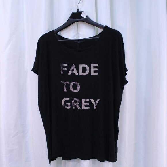 ellos Tops - Ellos Black Tee with Silver Text